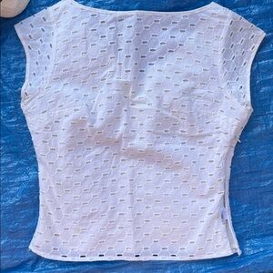 Isaac Mizrahi for Target White eyelet Blouse